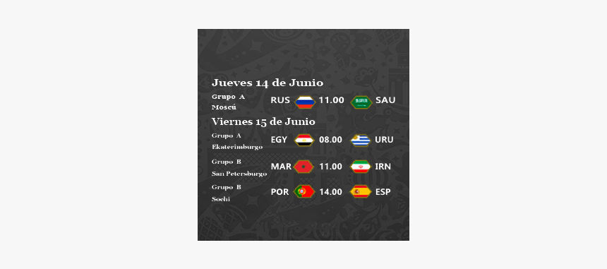 Calendario Del Mundial Rusia - Clock, HD Png Download, Free Download