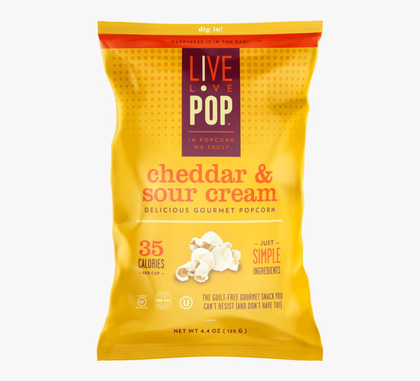 Cheddar & Sourcream - Cheddar And Sour Cream Popcorn, HD Png Download, Free Download