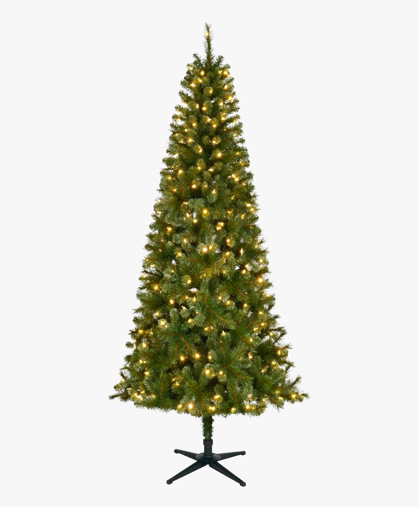 Christmas Pine Tree Background Png - Pre-lit Tree, Transparent Png, Free Download