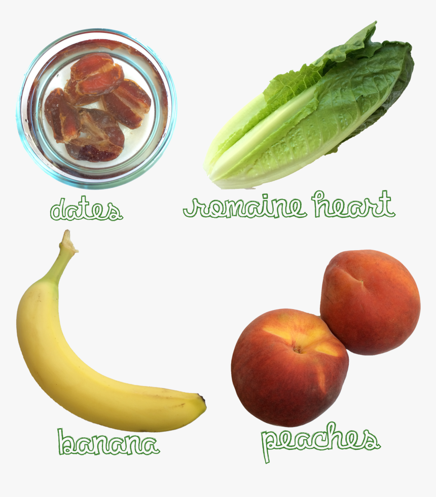 Peach Green Smoothie Ingredients - Saba Banana, HD Png Download, Free Download