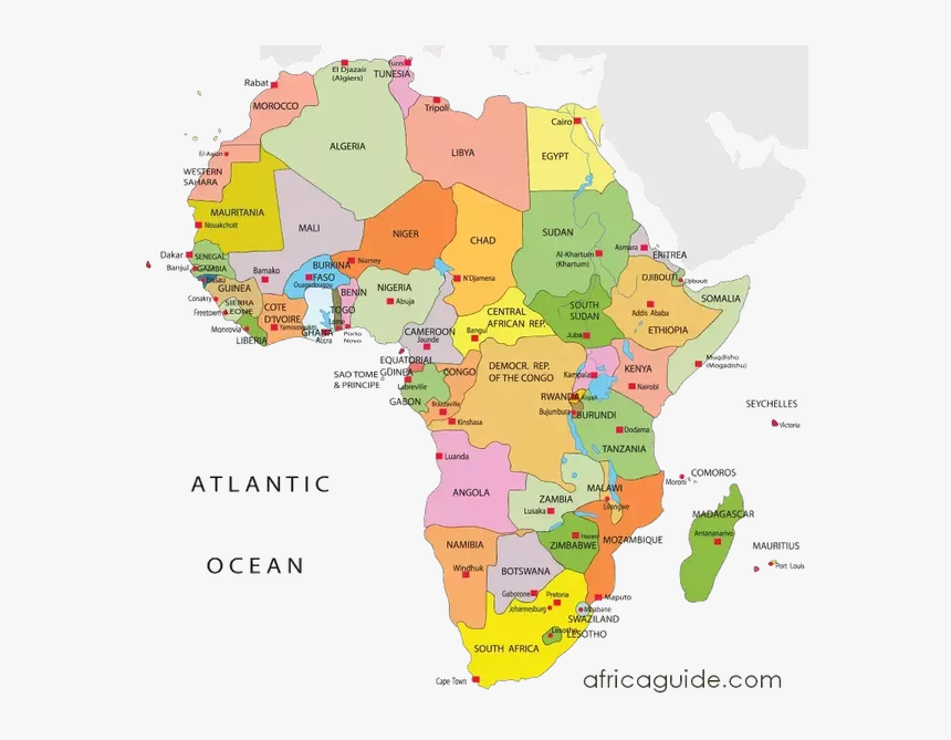 Map Of African Countries 2018, HD Png Download, Free Download