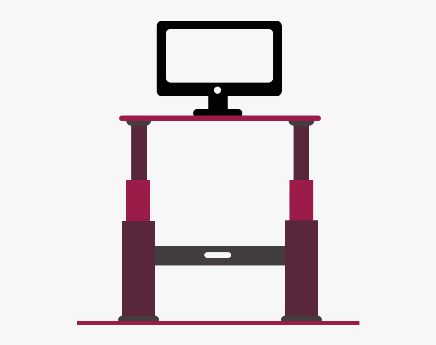 Standing Desk Icon - Flat Panel Display, HD Png Download, Free Download