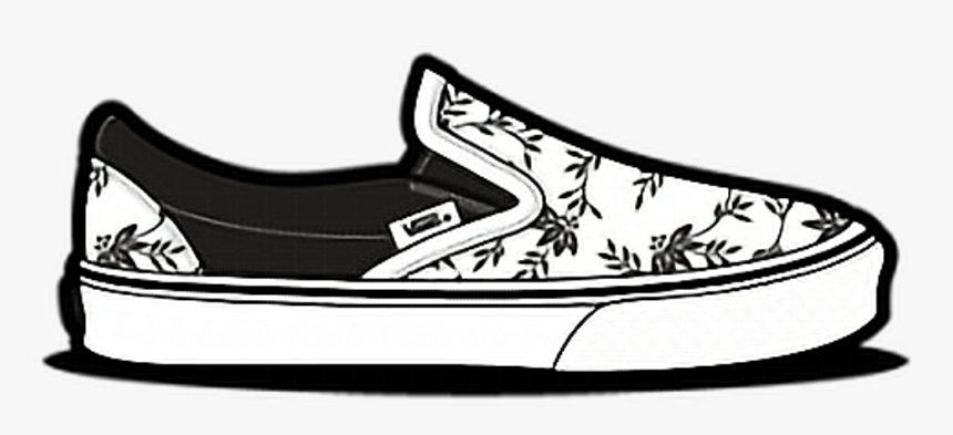 black and white vans drawing