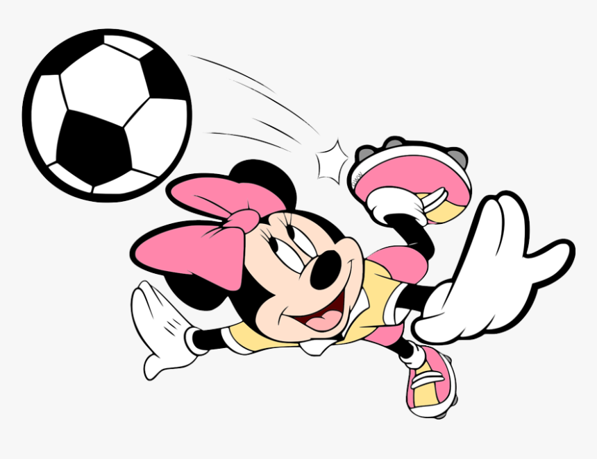 New Minnie Playing Soccer - Disney Clipart, HD Png Download, Free Download