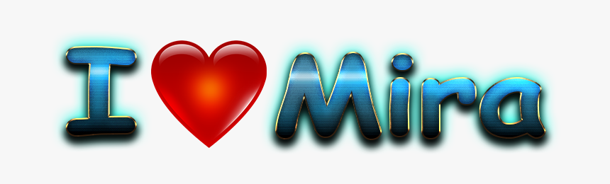 Mira Love Name Heart Design Png - Heart, Transparent Png, Free Download