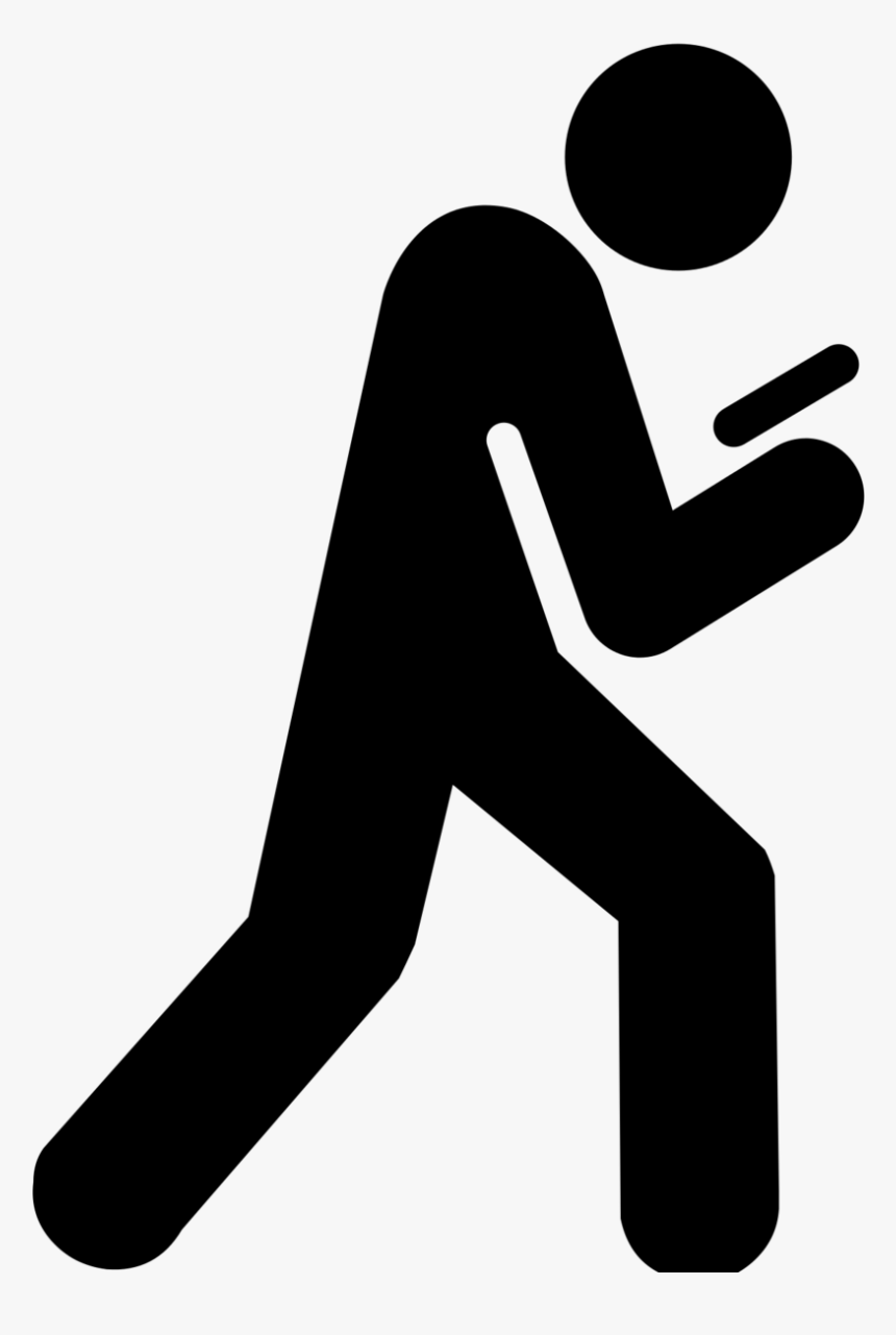 Black And White Library Huge Freebie - Walking Texting Icon, HD Png Download, Free Download