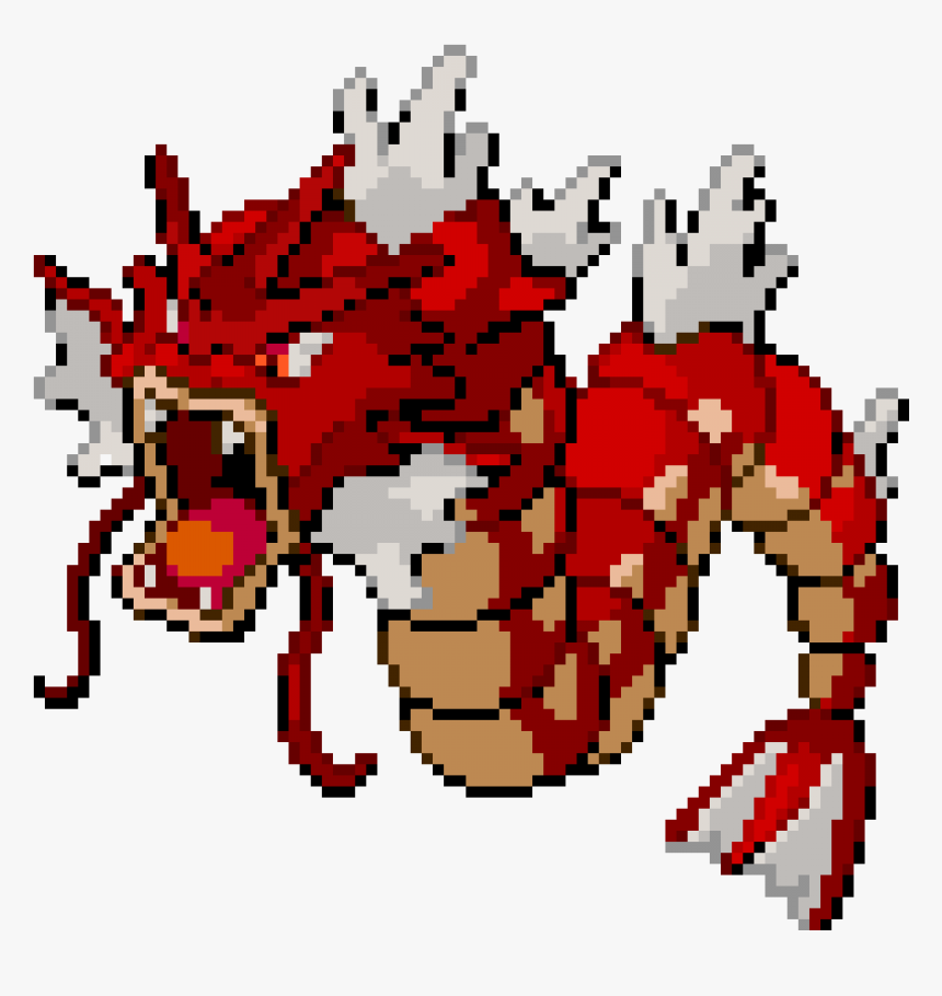 Gyarados Minecraft Pixel Art, HD Png Download - kindpng