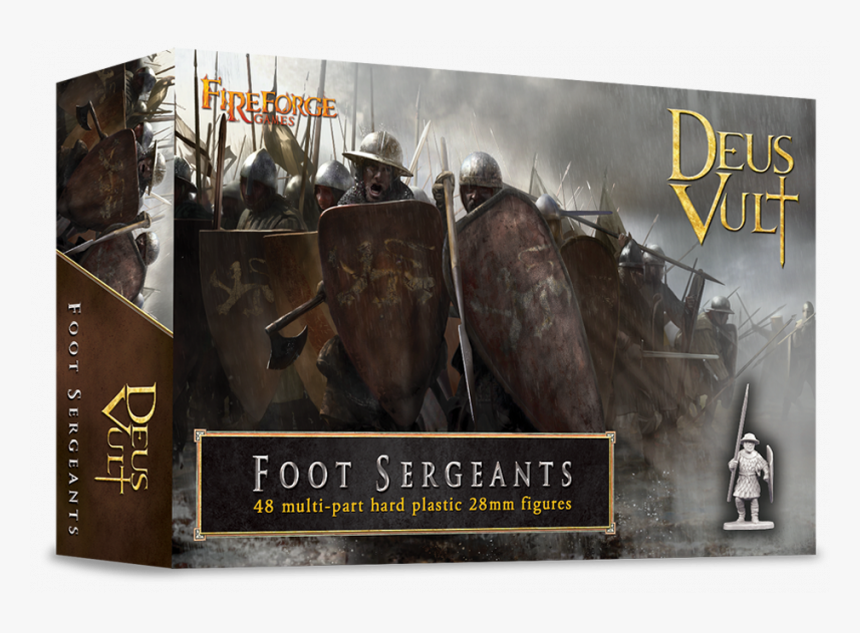 Fireforge Games 28mm Deus Vult Foot Sergeants Kit - Fireforge Foot Sergeants Box, HD Png Download, Free Download