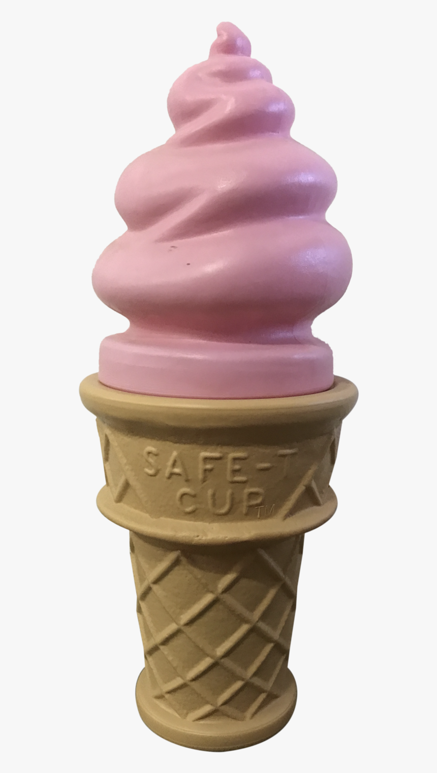 Pink Ice Cream Swirl Cone - Ice Cream Cones With Swirls, HD Png Download, Free Download