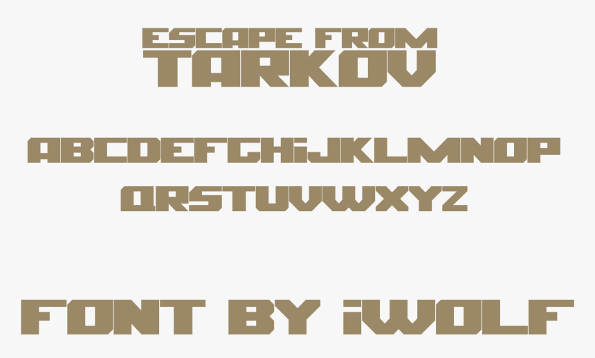 Escape From Tarkov Font, HD Png Download, Free Download