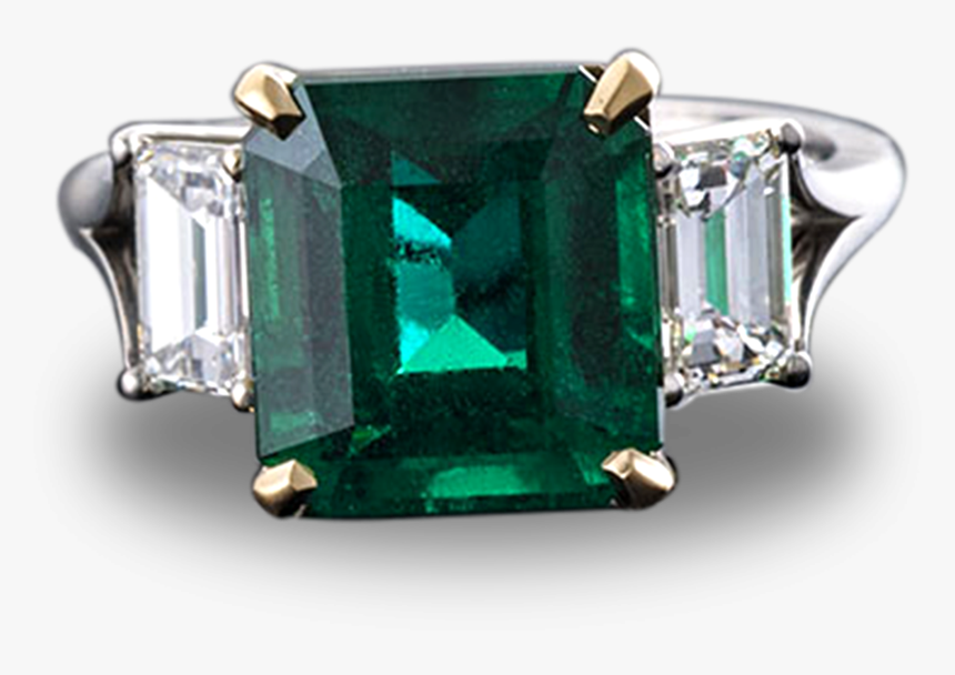 Emerald And Diamond Ring, - Diamond, HD Png Download, Free Download