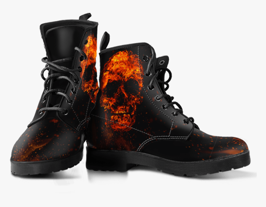 Flaming Skull Boots - Sun & Moon Boots, HD Png Download, Free Download