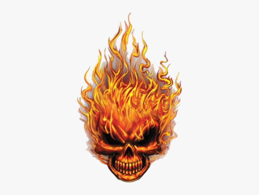 #skulls #skull #fire - Skull On Fire Png, Transparent Png - kindpng