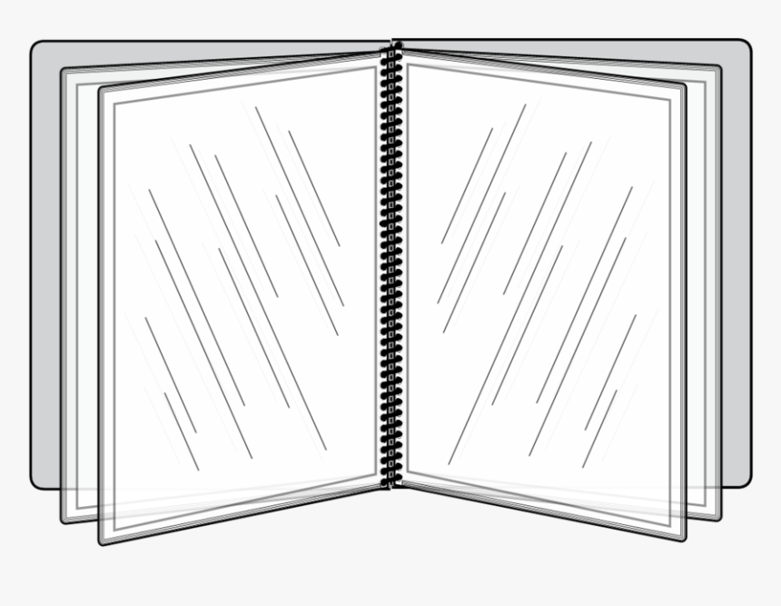 8 View Pajco Spiral Bound Menu Cover - Line Art, HD Png Download, Free Download