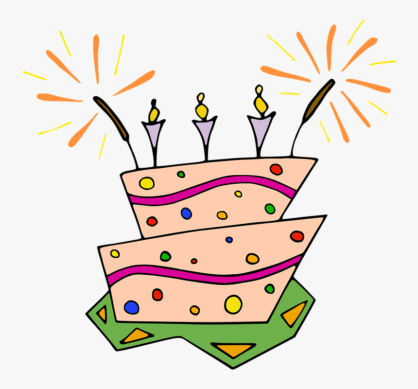 Birthday Cake, Party, Dessert, Food, Sweet, Candle, - Birthday Cake Clip Art, HD Png Download, Free Download