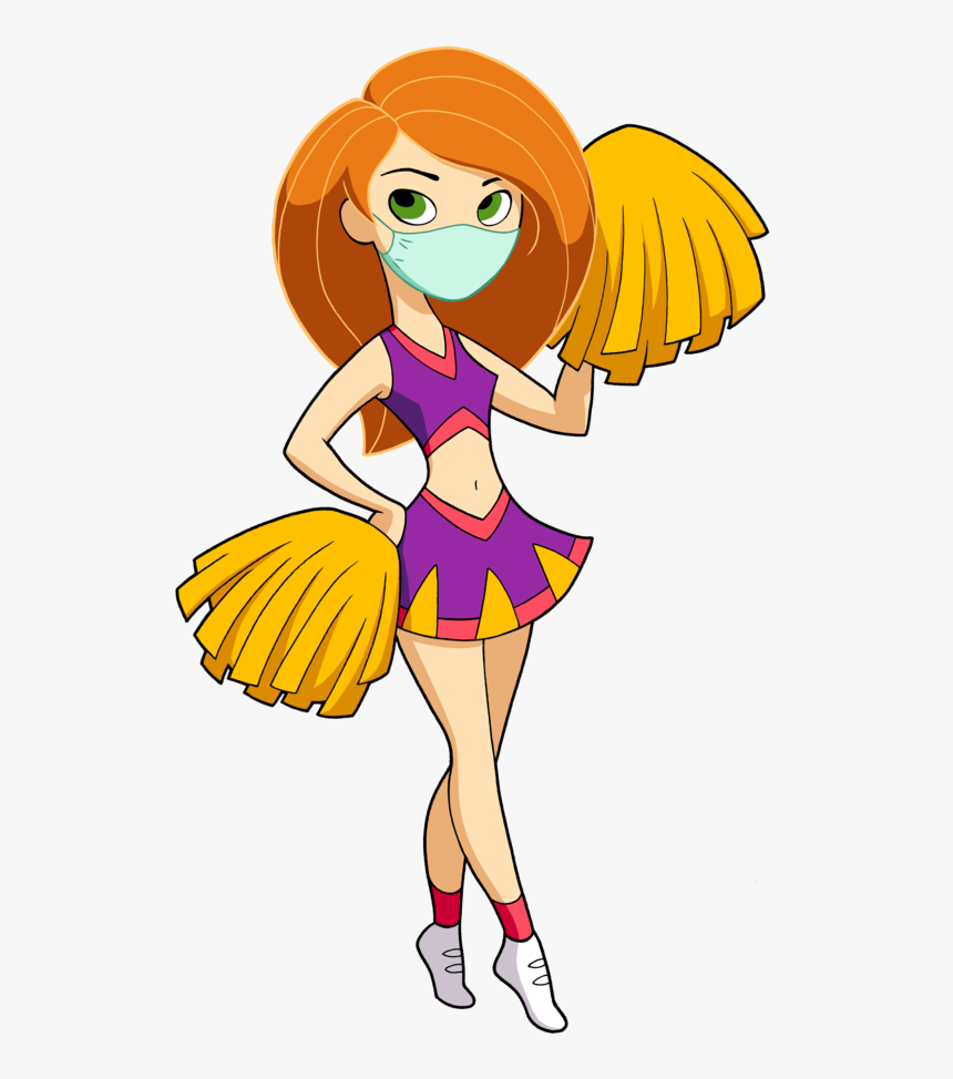 Cheerleader Kim Possible Wearing A Surgical Mask By - Cartoon Kim Possible Characters, HD Png Download, Free Download