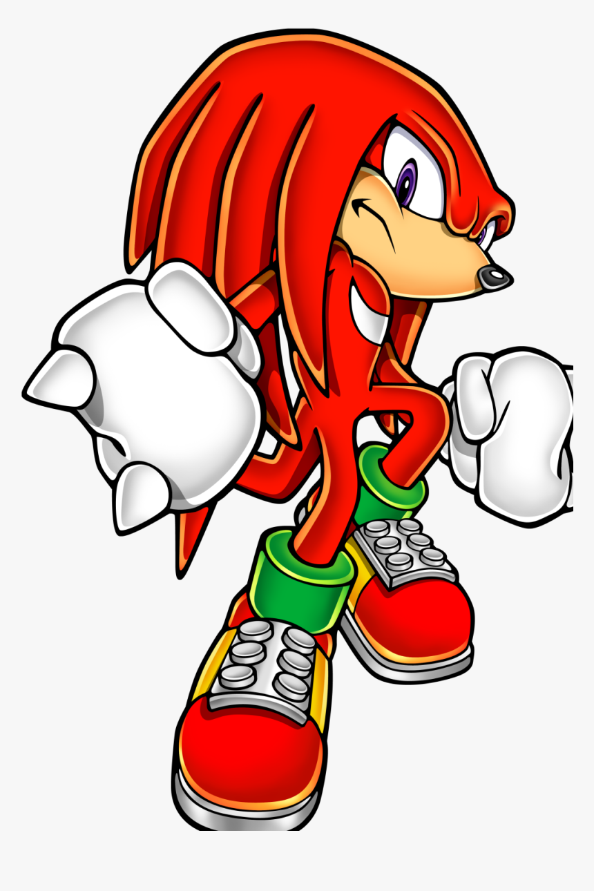 Knuckles The Echidna Advance3 - Cartoon, HD Png Download - kindpng