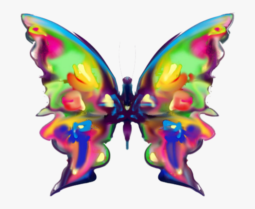 #mq #watercolor #butterfly #butterflys - Rainbow Butterfly, HD Png Download, Free Download