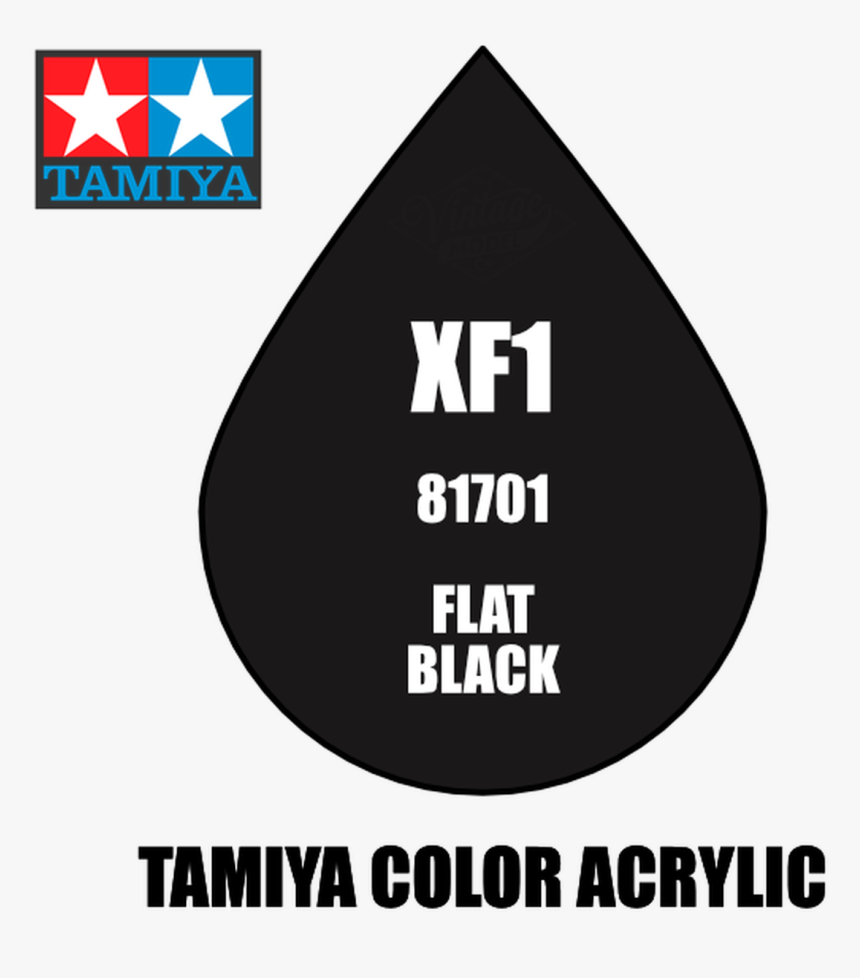 Tamiya Mini Xf-01 Flat Black 10ml Acrylic Paint - Triangle, HD Png Download, Free Download