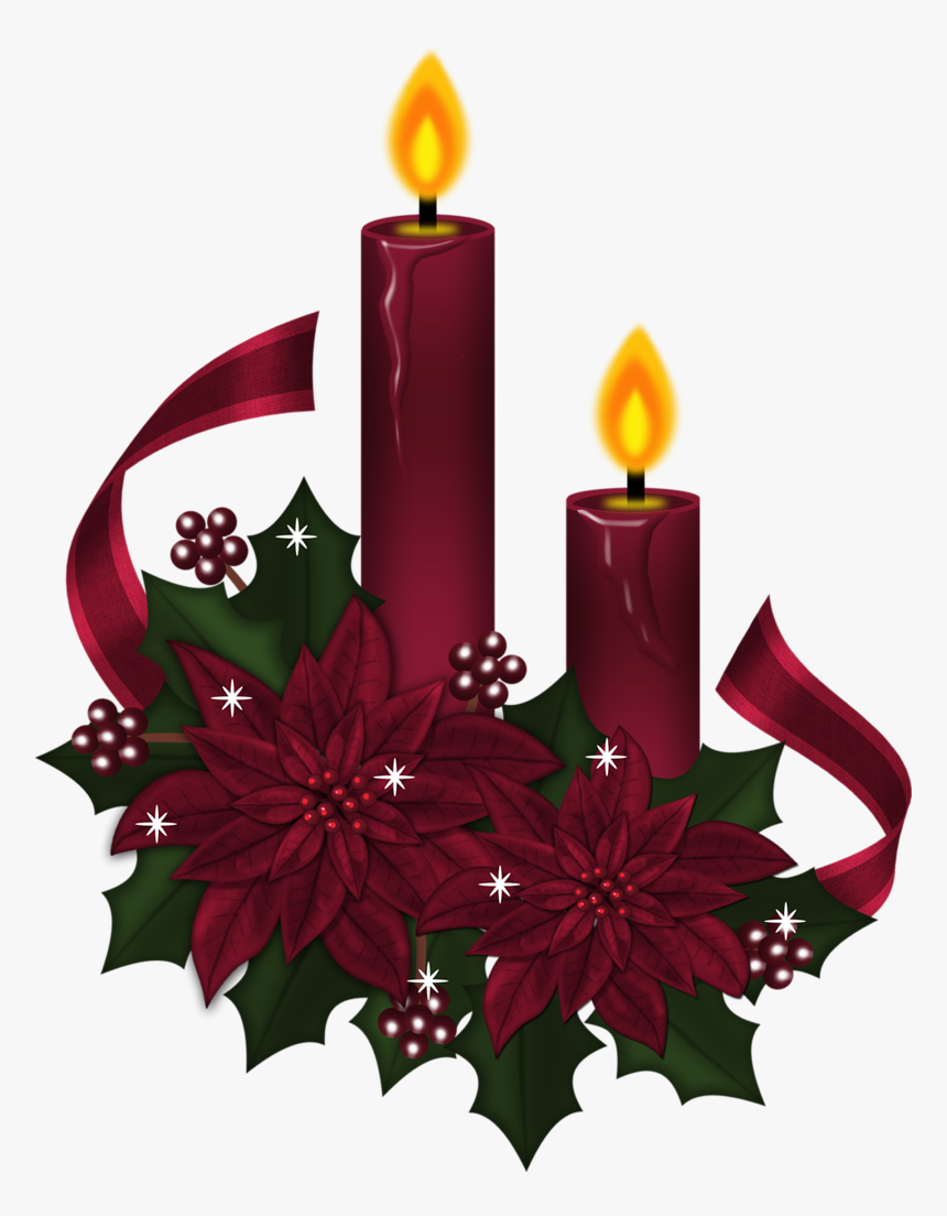 Velas & Lamparinas Christmas Tea, Christmas Clipart, - Christmas Holly And Candles, HD Png Download, Free Download