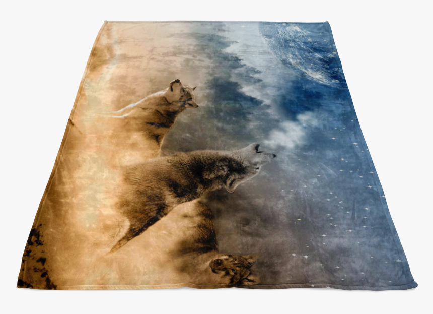 Wolves Moon Howling Throw Blanket