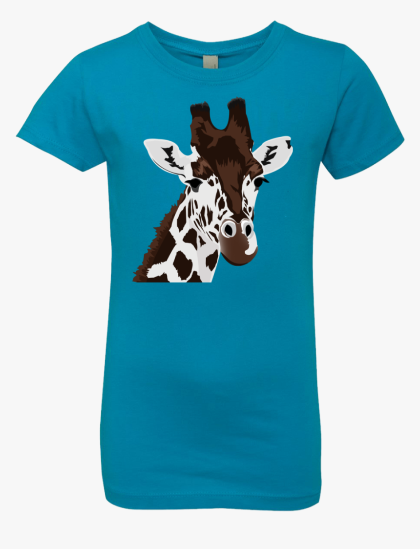 Giraffe Cartoon Printed Girls - T-shirt, HD Png Download - kindpng