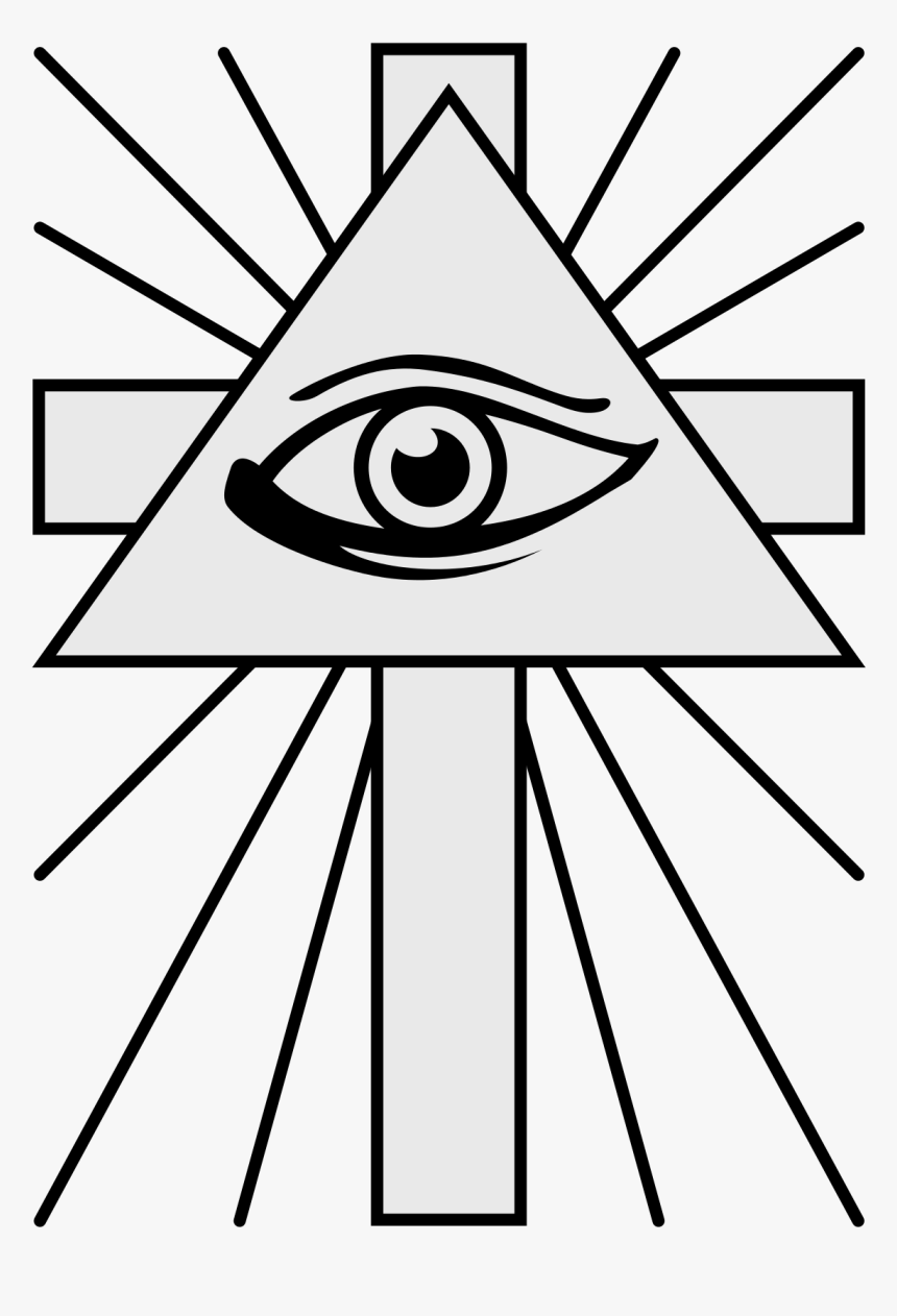 Cross And Illuminati Eye, HD Png Download, Free Download