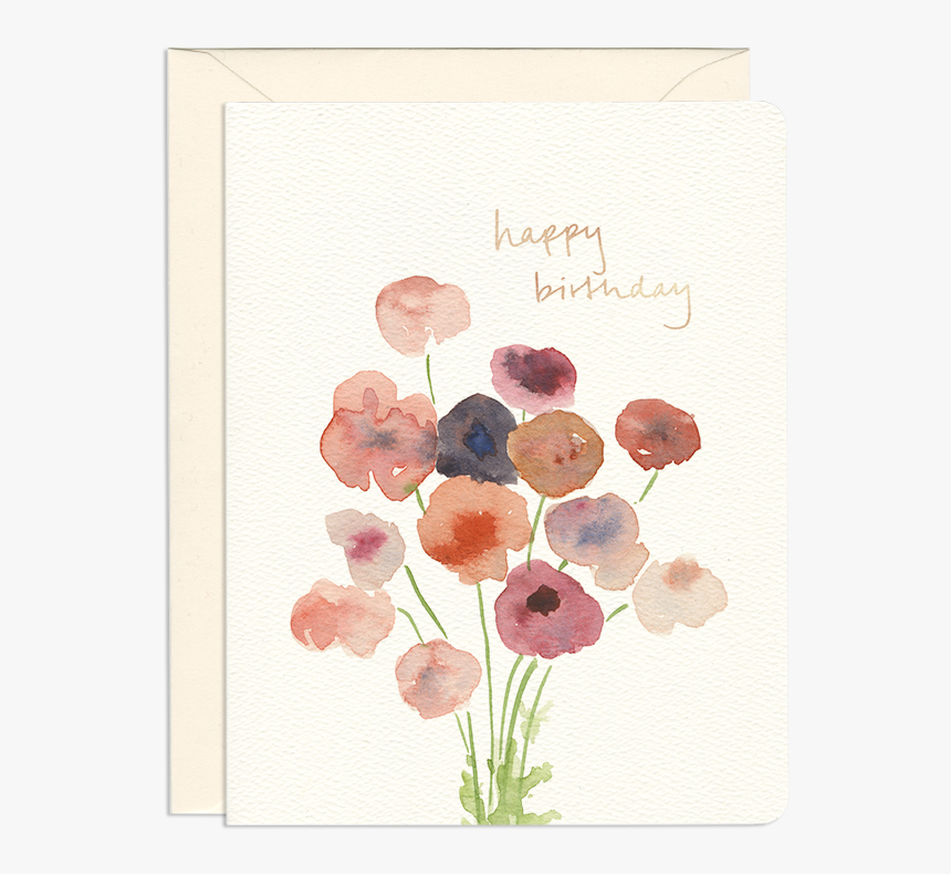 Poppies Birthday Card - Card Birthday, HD Png Download, Free Download