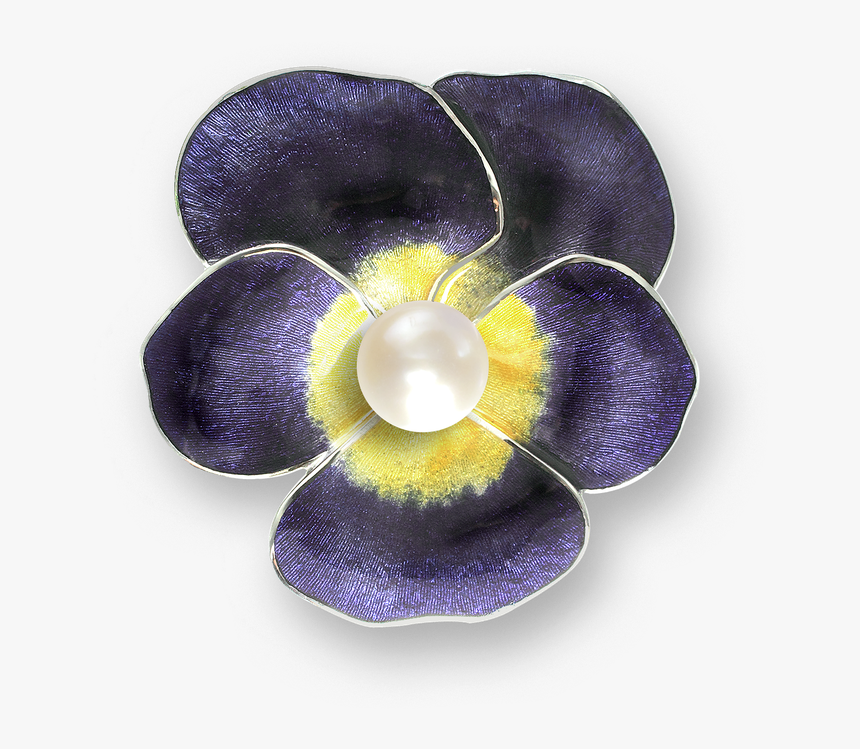 Nicole Barr Designs Sterling Silver Pansy Brooch-purple - Pansy, HD Png Download, Free Download