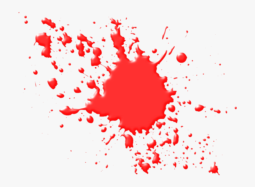 Cartoon Blood Splatter Png , Png Download - Red Color Splash Png, Transparent Png, Free Download