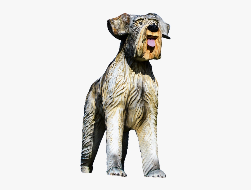 Wood Dog, Figure, Dog, Schnauzer, Sculpture, Art - Dog Yawns, HD Png Download, Free Download