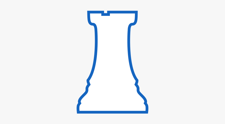 White Silhouette Staunton Chess Piece Rook / Torre - Darkness, HD Png Download, Free Download