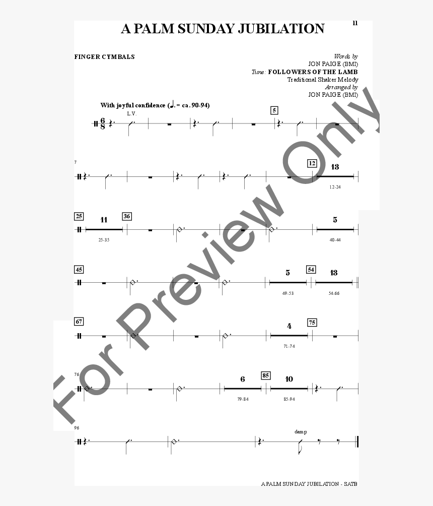 A Palm Sunday Jubilation Thumbnail - Sheet Music, HD Png Download, Free Download