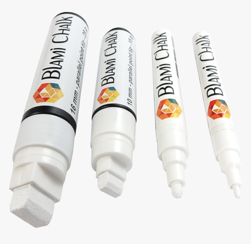 Blami Arts 4 White Chalk Markers With 16mm And 10mm - Plastic, HD Png Download, Free Download