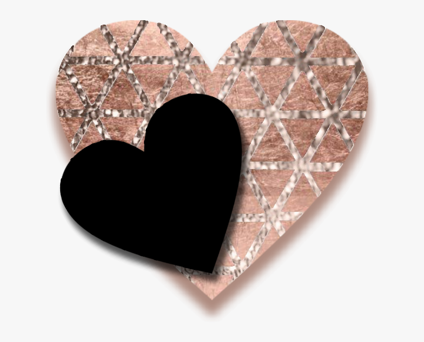 #hearts #love #rosegold #metallic #foil #copper #geometric - Heart, HD Png Download, Free Download