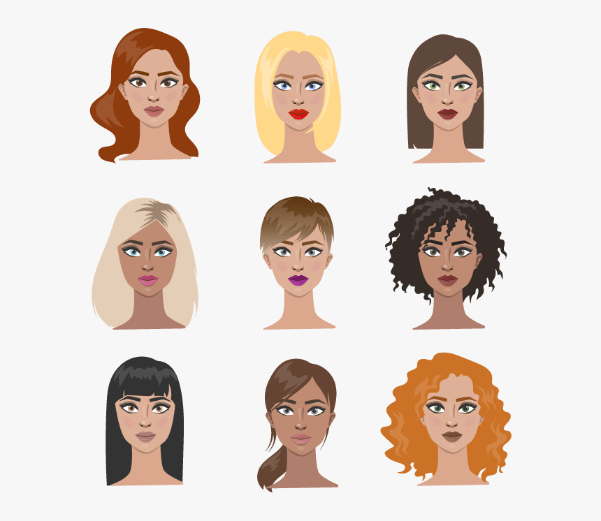 Types Of Female Hairstyles, HD Png Download, Free Download