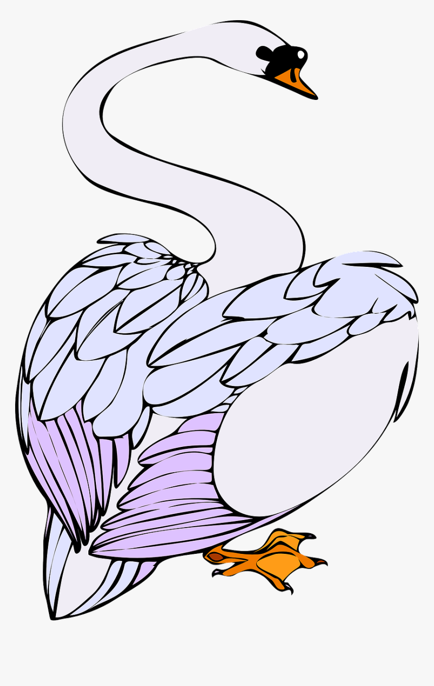 Swan Clipart Angsa - Clipart Coloured Swans, HD Png Download, Free Download