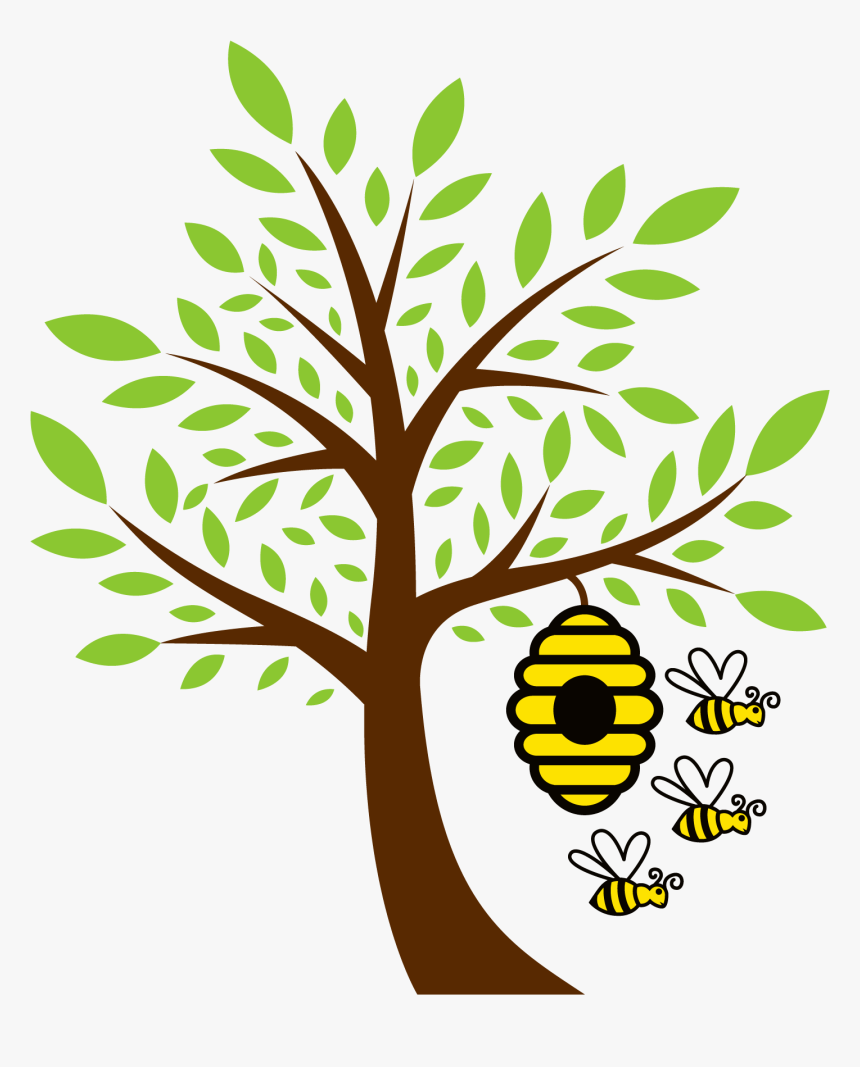 Bee With Tree Logo, HD Png Download, Free Download