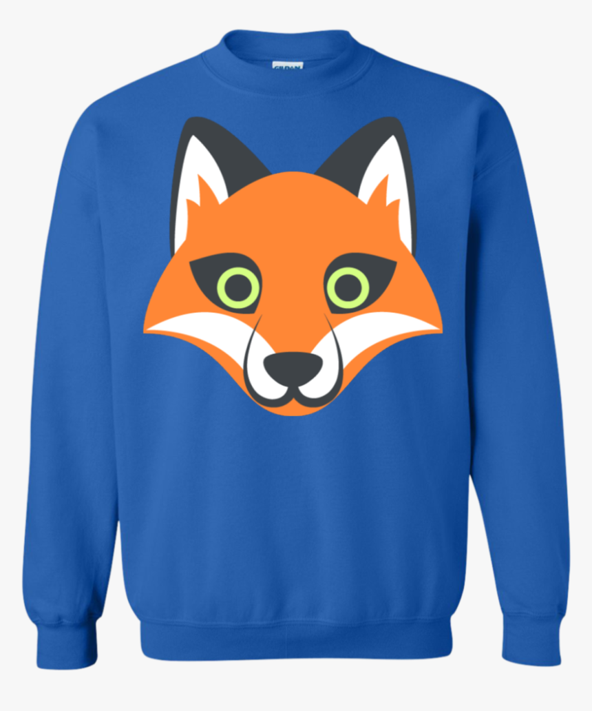 Fox Face Emoji Sweatshirt - Crew Neck, HD Png Download, Free Download