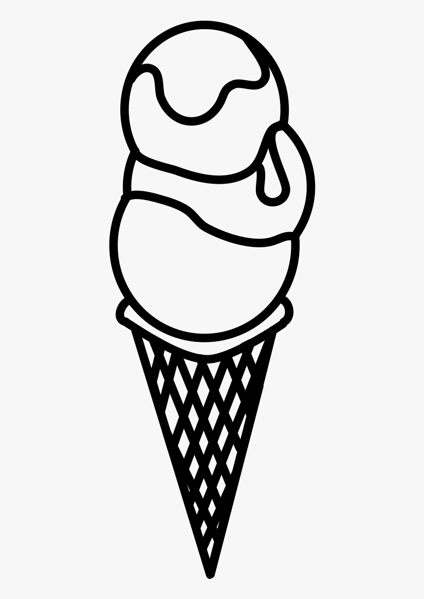 Ice Cream Cones Drawing Sorbet Cucurucho - Ice Cream Cone Png Line ...