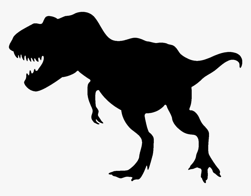 Download Silhouette T Rex Clipart, HD Png Download - kindpng