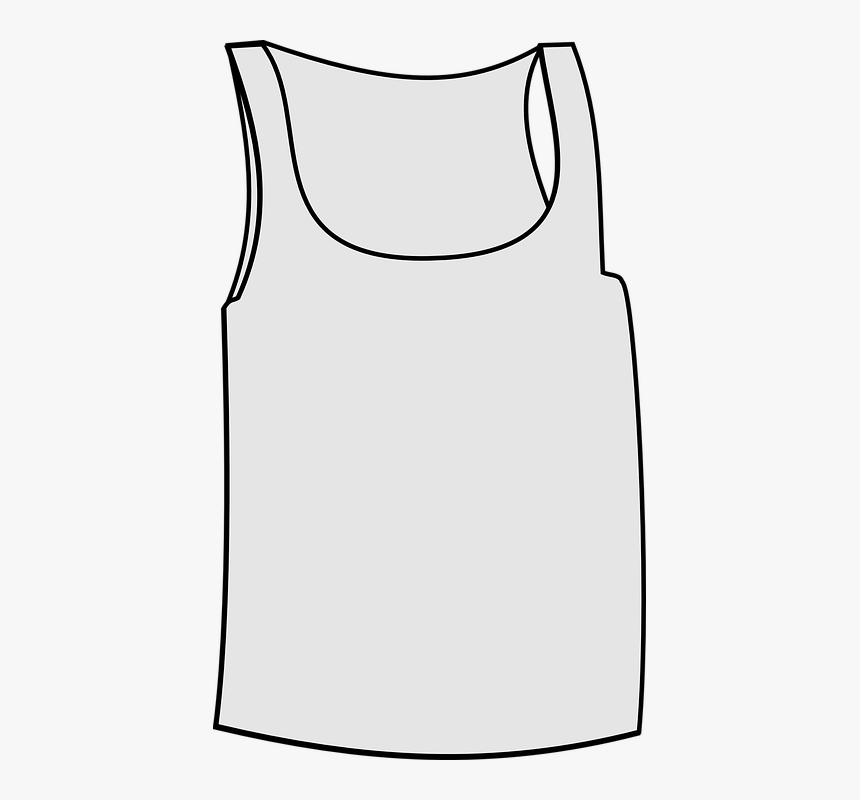 Vest, Underwear, Tank, Top, Muscle, White, Shirt, Tee - Animated Transparent Tank Top, HD Png Download, Free Download