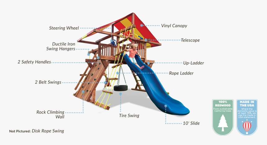 Transparent Rope Ladder Png - Playset Without Swings, Png Download, Free Download