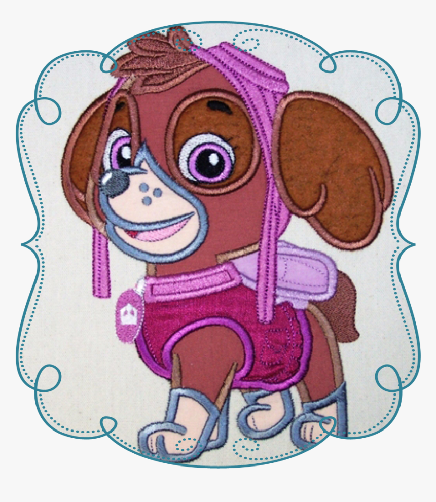 Transparent Paw Patrol Skye Png - Machine Embroidery Applique Paw Patrol Stickdatei, Png Download, Free Download