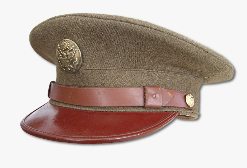 Enlisted Man"s Wool Service Cap, Specification Qmc - Leather, HD Png Download, Free Download