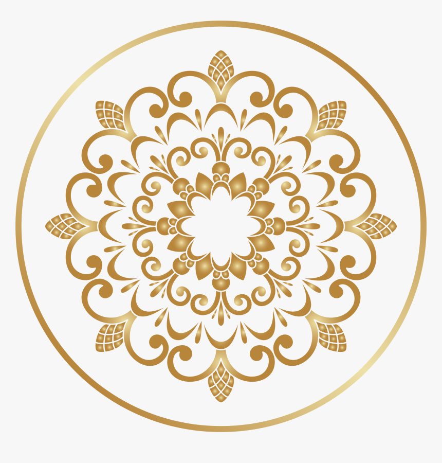 Clip Art Brown Pattern - Golden Floral Designs, HD Png Download, Free Download