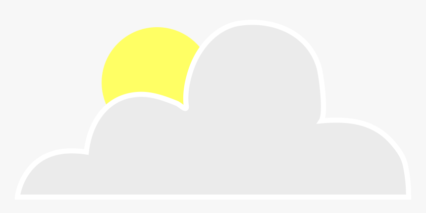 Moon And Cloud Cartoon - Moon Behind Clouds Clipart, HD Png Download, Free Download