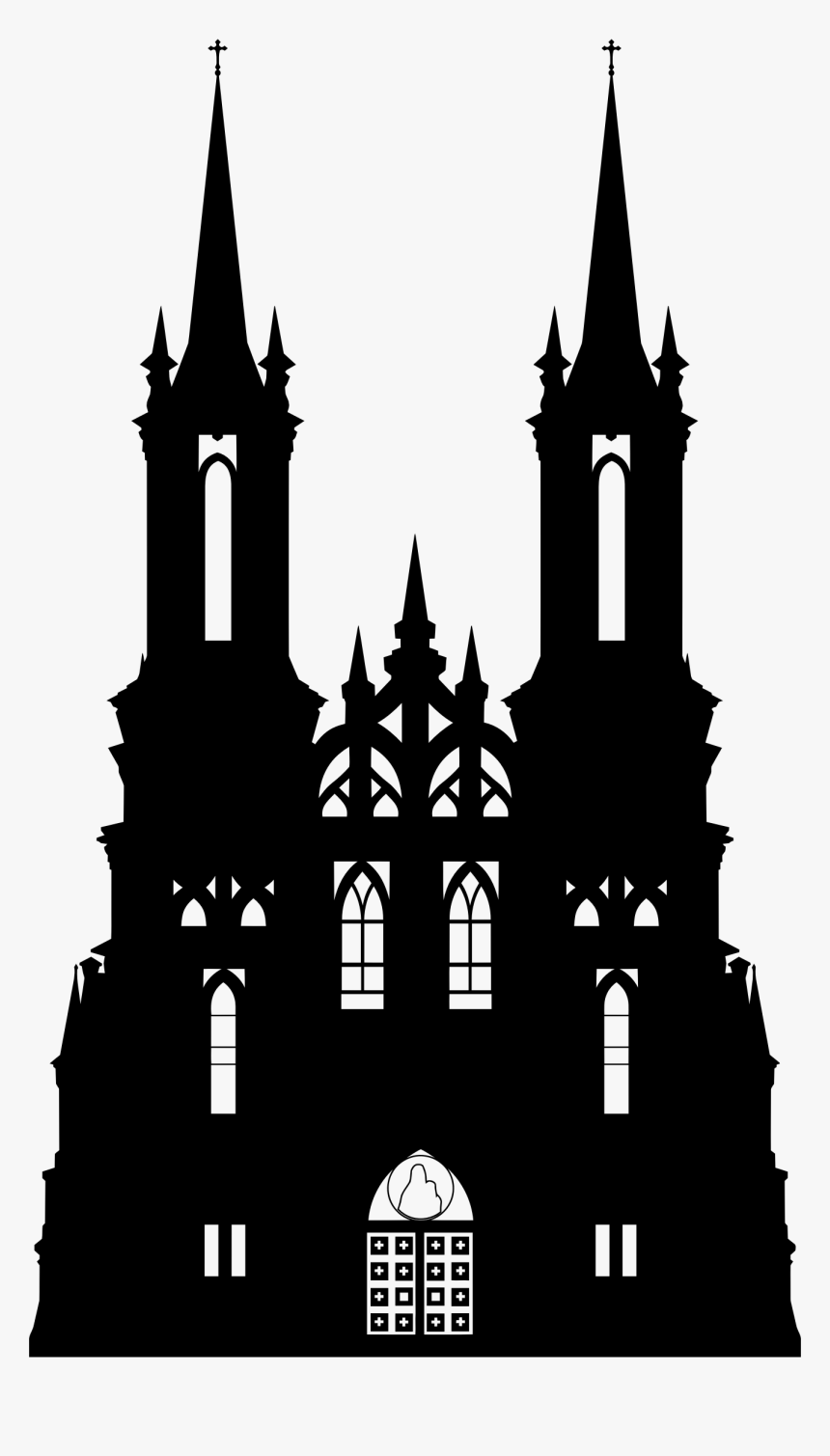 Gothic Silhouette Transparent Free Photo Png Clipart - Gothic Castle Silhouette, Png Download, Free Download