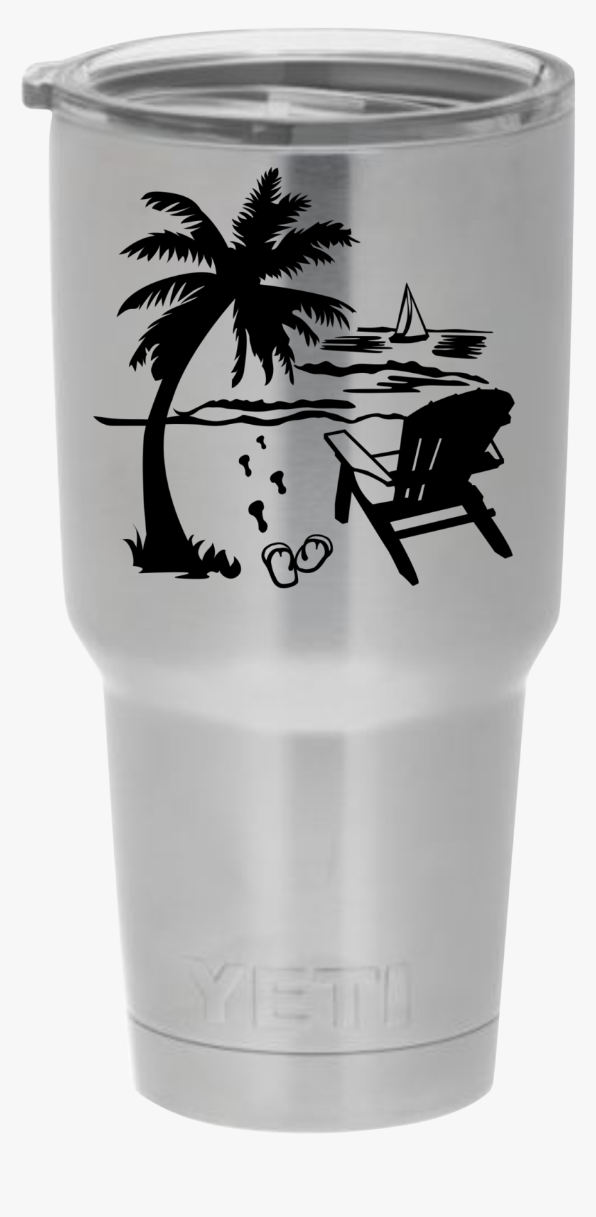 Vinyl Beach Decals For Cups, HD Png Download, Free Download