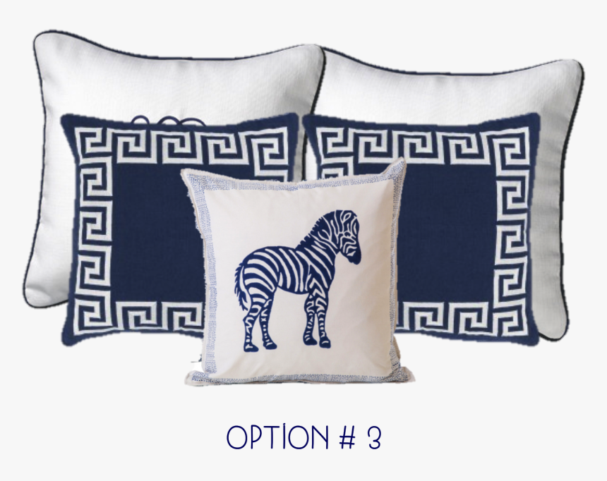 Navy Greek Key Border Pillows, HD Png Download, Free Download